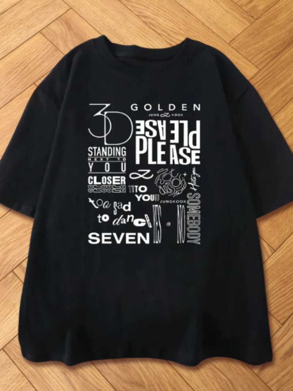 Jungkook Golden Solo Album Lyric Collage Graphic Tee